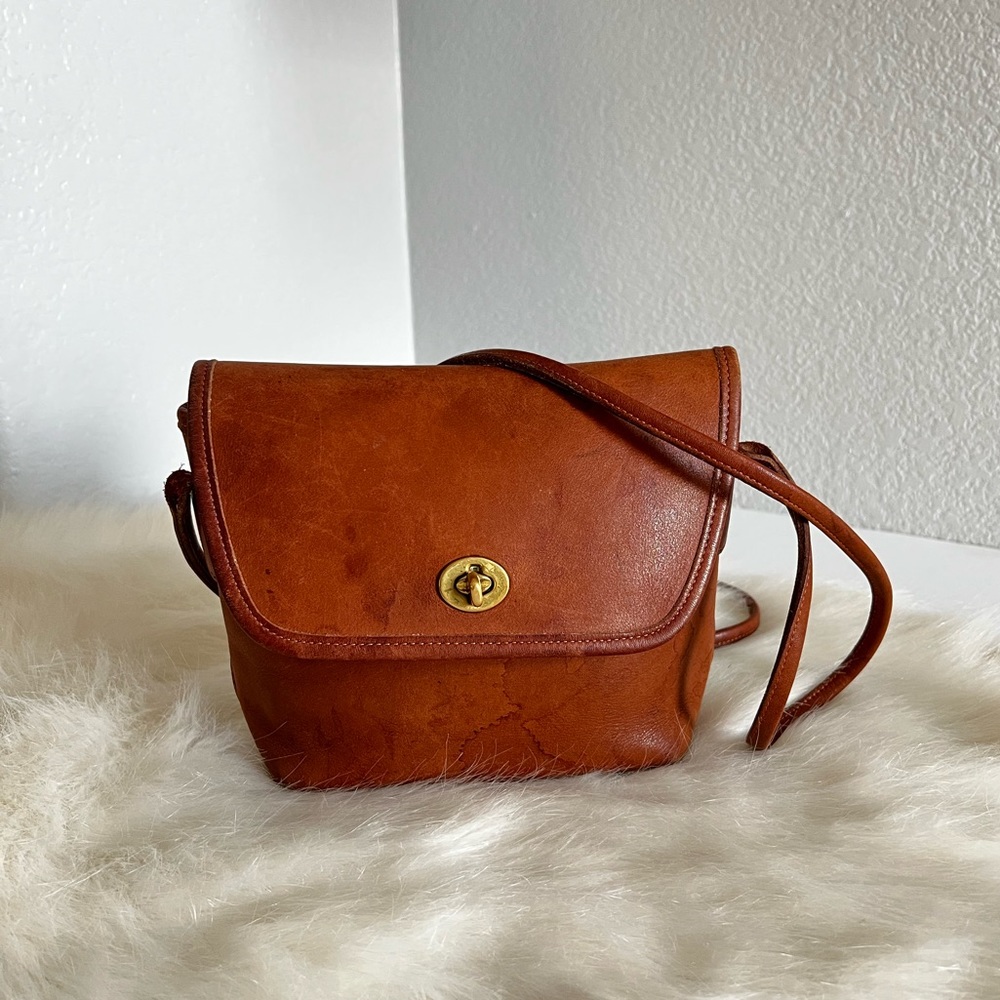 Coach Tan Leather Crossbody Bag